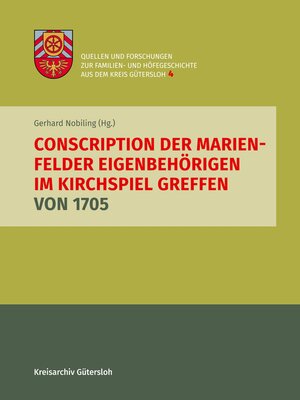 cover image of Conscription der Marienfelder Eigenbehörigen im Kirchspiel Greffen von 1705